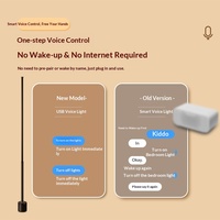 Veilleuse à commande vocale par intelligence artificielle, lampe de chevet à induction pour chambre à coucher, lampe d'ambiance tendance
