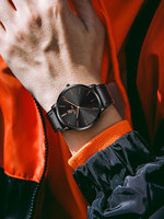 Montre à quartz simple personnalisée LUCKY FOX, cadran analogique à aiguilles, bracelet en cuir 40 mm, boîtier en alliage, boucle à fermoir, mouvement sans chiffres