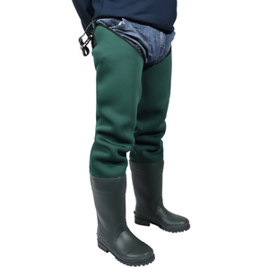 Cuissardes de <span class=keywords><strong>pêche</strong></span> unisexes personnalisées, hauteur cuisse, vert foncé, imperméables, en néoprène caoutchouc 4,5 mm, légères, pour la chasse en plein air - Product Image 5