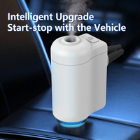 Diffuseur d'arômes intelligent de luxe pour voiture, à clipser sur grille d'aération, sans eau, à piles, ultrasonique, avec lumière LED