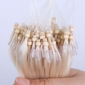 TopElles all'ingrosso della fabbrica Microlink estensioni dei capelli 1g/filo 613 di colore biondo capelli vergini estensione <span class=keywords><strong>Microring</strong></span> - Product Image 2