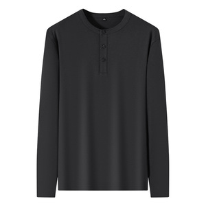 Camisa de Algodón para Hombre, de Alta Gama, Estilo Casual, <span class=keywords><strong>con</strong></span> Botones, Manga Larga, Diseño Sólido, Nueva Colección Otoño, <span class=keywords><strong>con</strong></span> Cuentas y Tecnología de Absorción de Humedad - Product Image 5
