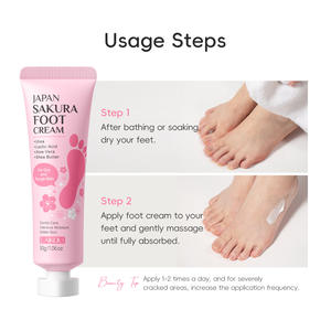 LAIKOU Crema para Pies en Tubo de 30g con <span class=keywords><strong>Urea</strong></span>, Ácido Láctico, Aloe Vera y Manteca de Karité, Hidratante y Humectante, Envío Directo, Sakura - Product Image 4