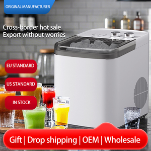 Macchina per il ghiaccio elettrica da banco 12KG/24H, dimensione del ghiaccio regolabile, produzione rapida in 6-10 minuti, autopulente, serbatoio da 1.2L, corpo in plastica, per uso domestico - Product Image 1