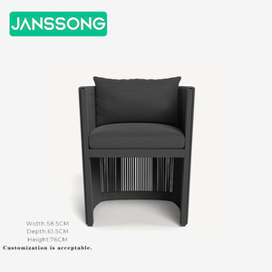 Modern Outdoor Furniture Set Hotel Patio Furniture Set Metal Outdoor Dining Table Set with <strong>Rattan</strong> Villa <strong>Garden</strong> Dining <strong>Chairs</strong> - Product Image 3