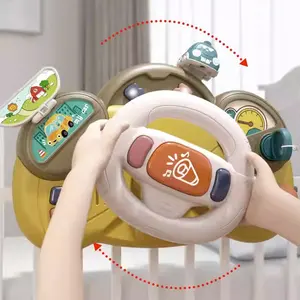 Многофункциональный детский руль, интерактивные Обучающие игрушки, детский симулятор вождения автомобиля, развивающая игрушка с подсветкой и музыкой