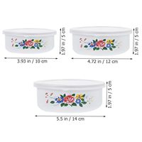 Tazón Esmaltado Senny con Logotipo Personalizado y Servidor de Ensalada, Juego de Tazones Esmaltados de 10-14 cm, Vajilla para Camping, Venta al Por Mayor Directa de Fábrica