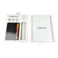 Étui pour tablette en papier artistique blanc écologique et recyclable avec fermeture magnétique, personnalisable, universel, pour appareils électroniques professionnels et grand public
