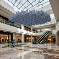 Panneau acoustique décoratif en feutre zigzag à prix d'usine pour la réduction du bruit dans les centres commerciaux