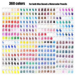 Crayons de couleur personnalisés jusqu'à 360 couleurs, à base de <span class=keywords><strong>cire</strong></span> et à cœur souple aquarelle, ensemble de crayons à dessin pour artistes professionnels - Product Image 4