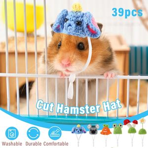 Chapeaux de Hamster avec écharpe ensemble petits chapeaux d'<span class=keywords><strong>animaux</strong></span> en vrac <span class=keywords><strong>accessoires</strong></span> de Costume de cochon d'Inde mignon minuscule Mini cadeau tricoté <span class=keywords><strong>pour</strong></span> petits <span class=keywords><strong>animaux</strong></span> - Product Image 3