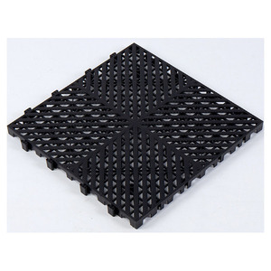 Modern 40*40*2.5 Black PP <b>Plastic</b> Garage <b>Floor</b> Tiles Wear and Anti-Slip Easy Click Installation - Product Image 1