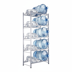 5-Tier Double Row Silver Gray <b>Bottle</b> <b>Drying</b> <b>Rack</b> with 10-Jug Capacity Model AL1177 Made in China - Product Image 2