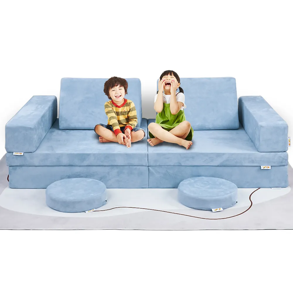 2022 New Ready To Ship 10pcs/set Living Room Kids Sofa Chair Creative Play Couch Multi-functional Kids Sofa