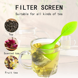 BPA Free Silicone per tè infusore in Silicone manico in acciaio inox filtro per tè sfuso o tisana - Product Image 6