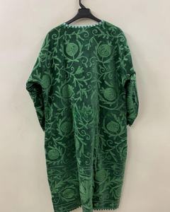 Floral Velvet Suzani Kimono <b>Robe</b> Hand Embroidered Boho <b>Coat</b> Ethnic Uzbek Duster Gift For Her - Product Image 1