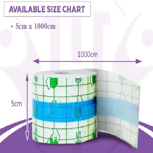 Roll Plester Medis Transparan PU Tahan Air Bernapas EOS Stiker Tato Sementara Perekat Berkualitas Bersertifikat CE - Product Image 2