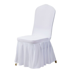 Funda elástica personalizada para <span class=keywords><strong>silla</strong></span> de comedor <span class=keywords><strong>con</strong></span> falda para hoteles, banquetes especiales, bodas, fundas para sillas de casa - Product Image 4