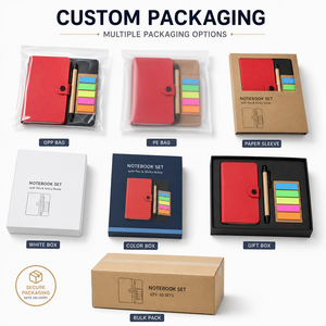 Custom <b>Magnetic</b> Closure Notebook Set with Pen Sticky Notes Logo Printed Recycled Paper Memo Pad Office Promotional Gift Supply - Product Image 6
