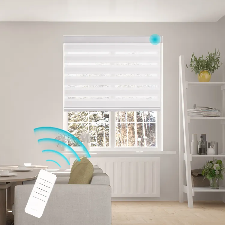 Tende a rulli Zebra motorizzate tende elettriche wifi oscuranti in tessuto Zebra tende a rullo smart Window Roller Zebra Blind