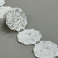 Dentelle Fantaisie en Gros, Broderie Florale 3D, Paillettes, Dentelles Solubles dans l'Eau pour Vêtements, Mode Lolita, Vêtements pour Femmes, Guipure