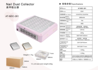 Équipement de manucure de luxe : Ponceuse à ongles électrique sans balais rechargeable avec collecteur de poussière, Lampe UV LED sans noyau à séchage rapide