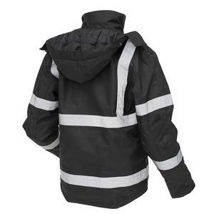 Veste de sécurité réfléchissante de travail d'hiver à LED imperméable de classe 1 à haute visibilité, vente en gros, avec logo personnalisé - Product Image 2