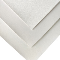 Cuir PU souple et élastique blanc personnalisé effet litchi pour impression numérique
