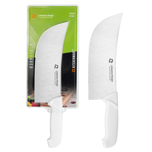 Cuchillo para cortar de acero inoxidable con mango de PP, material engrosado, para uso doméstico en la cocina. Suministro directo de fábrica. OEM - Product Image 1