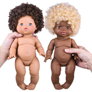 Poupées <span class=keywords><strong>reborn</strong></span> en vinyle de 12 pouces, bébé noir avec coiffure naturelle, adorable nourrisson apaisant, haute qualité et grande élasticité - Product Image 2