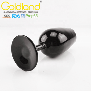 Copa <span class=keywords><strong>de</strong></span> Vino <span class=keywords><strong>de</strong></span> Vidrio Negro Personalizada, Soplada a Mano, Brillante, Clásica, Resistente, para Degustación Ciega - Product Image 5