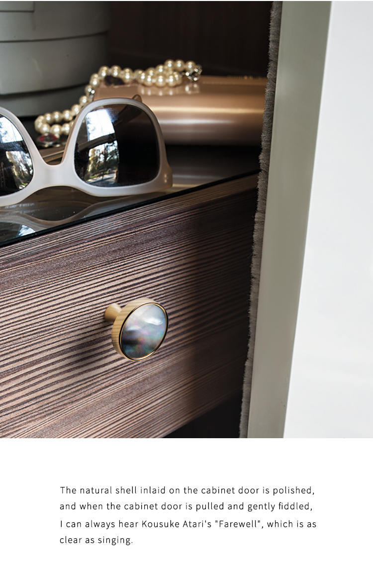 EADER original ecological natural shell wardrobe door handle modern minimalist girl creative single hole drawer handle