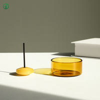 Support de petit bâton d'encens portable en verre pour décoration intérieure au design de style nordique personnalisé Produit spirituel pour bâton