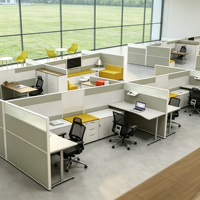 Poste de travail modulaire pour bureau, cloison de bureau, bureau informatique pour personnel, mobilier de bureau pour centre d'appels, table de travail moderne
