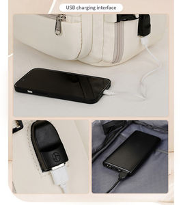 Sac à dos de voyage grande capacité avec logo personnalisé, chargement USB, sac à dos de randonnée, sac à dos d'extérieur imperméable pour ordinateur portable - Product Image 5