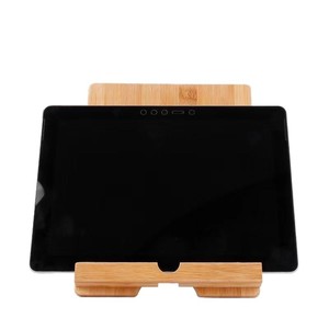 Bamboo desktop phone <b>stand</b>, adjustable angle <b>stand</b> for tablets and phones, lazy phone base - Product Image 5