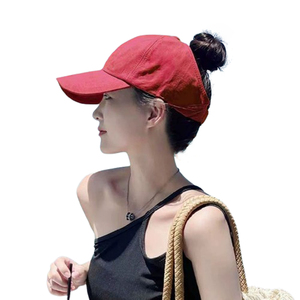Gorra de béisbol clásica al por mayor para mujer, estampada, lavada, estilo vintage, informal, para fitness, gorras deportivas de color liso - Product Image 3