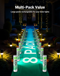 Paquete de 8 Baterías Recargables EBL de Larga Duración, 600MAH AAA 1.2V NIMH, para Luces Solares de Jardín y Exteriores - Product Image 3