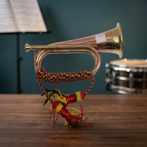 Bugle en cuivre poli de luxe, instrument à souffler traditionnel fait main, écologique, idéal pour l'entraînement des scouts et la musique des fanfares - Product Image 3