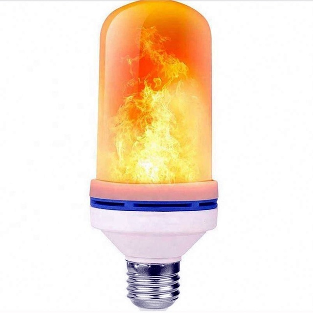 Simulated Gravity Flame Bulb Led Fire Effect Light Flickering Light Bulb with 4 Modes for Indoor Outdoor Party Christmas Decor