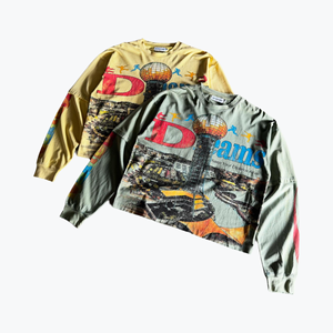 T-shirt à manches longues pour homme, style streetwear automne 2024, marque tendance, effet deux pièces, ample, décontracté, en coton, col montant - Product Image 1