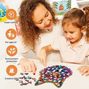 Sói Câu Đố Ghép Hình Bằng Gỗ Cho Người Lớn Hình Dạng Độc Đáo Động Vật Dành Cho Người Lớn Câu Đố Gỗ Không Thường Xuyên Câu Đố Món Quà Tốt Nhất - Product Image 6