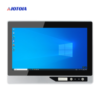 PC Panel Industri Tanpa Kipas 13,3 Inci All In One Komputer Layar Sentuh Kapasitif Sepuluh Titik 2 LAN 4 USB 6 COM Q W13RWH T