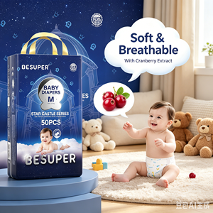 Pañales de entrenamiento personalizados Star Castle Series para bebés, suaves, transpirables, con absorción y canela natural para <span class=keywords><strong>el</strong></span> cuidado de la piel irritada. - Product Image 1