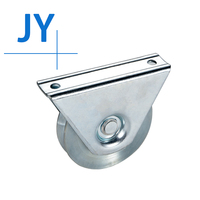 Système de porte coulissante robuste poulie de guidage de roue de montage inférieur avec rainure U/Y/V pour piste