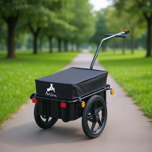 Remorque de vélo AoSom avec roue de 16 pouces, boîte amovible, housse imperméable, chariot utilitaire pour vélo - Product Image 2