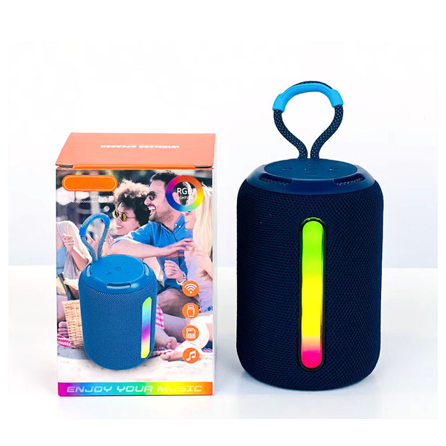 BS-08 Wireless Portable Fabric BT Speaker FM Radio Support TF/USB Functions Active Woofer Stereo Woofer Super Bass Loud Speakers
