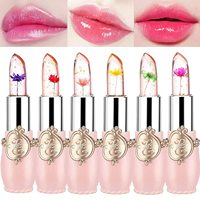 Fleur Gelée Rouge À Lèvres Nutritif Température Couleur Changeante Magique Rouge À Lèvres Saveur De Pêche Baume À Lèvres