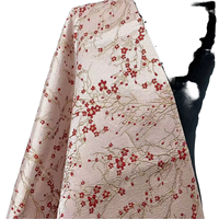 Tissu en coton à carreaux orange de qualité supérieure, brodé en 3D – Motif floral audacieux pour vêtements et décoration intérieure