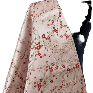 Tissu en coton à carreaux orange de qualité supérieure, brodé en 3D – Motif floral audacieux pour vêtements et décoration intérieure - Product Image 1